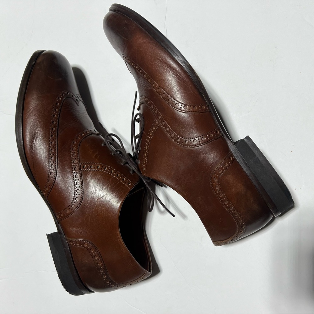 Wolf & Shepherd Mens Wingtip Oxfords Size 10.5 A Brown - Picture 6 of 8